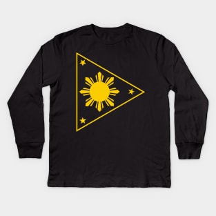 Philippines Three Stars and a Sun -Triangle v2 Kids Long Sleeve T-Shirt